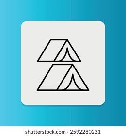 Refugee Camp icon. Editable stroke. Vector illustration	