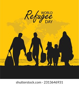 Refugee concept design, It can use for Banners, Posters, Web, Digital, etc. Due to war, climate change, and global political issues, the refugee problem
