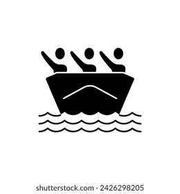 refugee concept line icon. Simple element illustration. refugee concept outline symbol design.