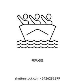 refugee concept line icon. Simple element illustration. refugee concept outline symbol design.