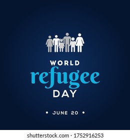Ilustración de diseño de vectores para el Día de los Refugiados