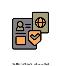 Refugee Document Icon Vector Illustration