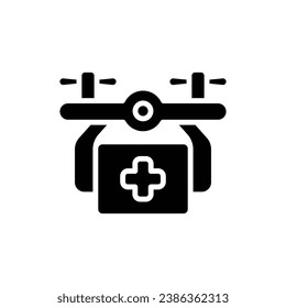 Refugee Drone Filled Icon Vector Illustration