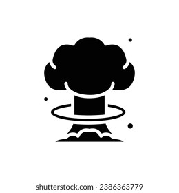 Refugee Explosion Filled Icon Vector Illustration