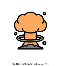 Refugee Explosion Icon Vector Illustration