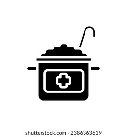 Refugee Food Filled Icon Vector Illustration
