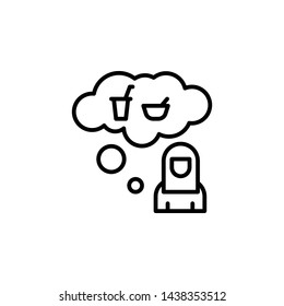 refugee food migration outline icon. element of migration illustration icon. signs, symbols can be used for web, logo, mobile app, UI, UX