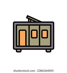 Ilustración de vectores de iconos de la casa de los refugiados