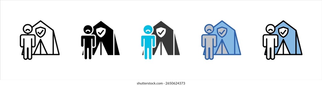 Refugee Icon Pack - Multistyle-Illustration