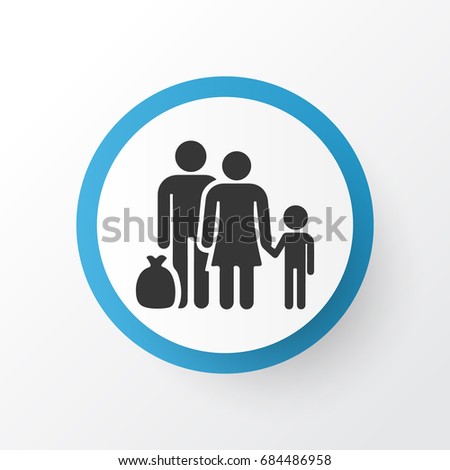 Refugee Icon Symbol. Premium Quality Isolated Fugitive Element In Trendy Style.