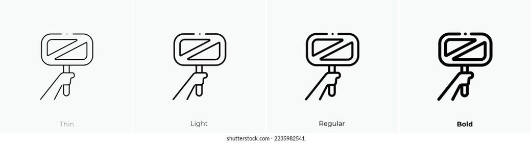 refugee icon. Thin, Light Regular And Bold style design isolated on white background