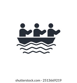 refugee icon. vector.Editable stroke.linear style sign for use web design,logo.Symbol illustration.