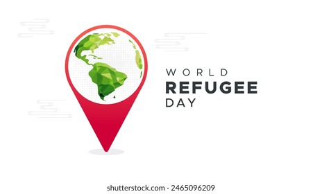 Refugee. June. commemorating World Refugee Day. People were evacuated to safe places. victim evacuation shelter design concept