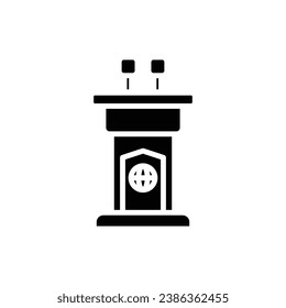 Refugee Lectern Filled Icon Vector Illustration