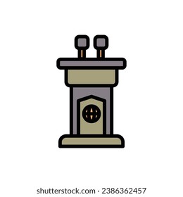 Ilustración de vectores de iconos de lentes de refugiados