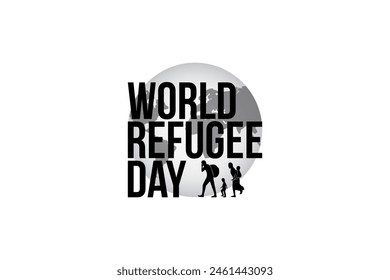 Refugee silhouette vectors and illustrations for world refugee day.