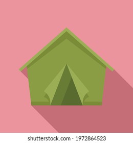 Refugee tent icon. Flat illustration of Refugees tent vector icon for web design