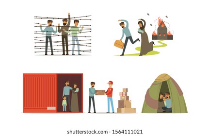 Refugees Escaping From their Country Heading to Host Country