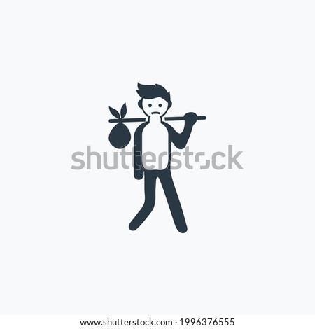 Refugees icon isolated on clean background. Refugees icon concept drawing icon in modern style. Vector illustration for your web mobile logo app UI design.