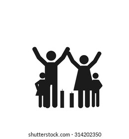 refugees illustration over white color background