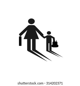 refugees illustration over white color background