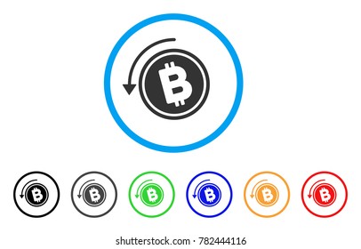Refund Bitcoin Cash rounded icon. Style is a flat grey symbol inside light blue circle with bonus color variants. Refund Bitcoin Cash vector designed for web and software interfaces.