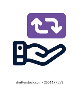 refund duotone icon. Sleek and modern vector icon for websites, mobile apps, marketing materials, and corporate design. Fully scalable and ready to use.