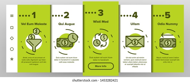 Refund, E-payment System Vector Onboarding Mobile App Page Screen. Internet Order Refund, Online Money Transaction Outline Pack. Banking And Finance. E-Commerce, Cash Back Service Contour Illustration
