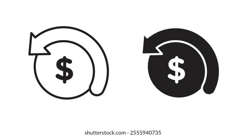 Refund flat simple vector symbols illustration.