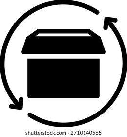 Vector de ilustración de icono de glifo de reembolso
