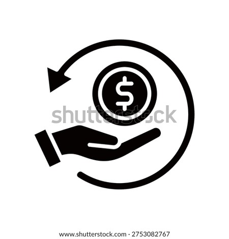 Refund glyph icon vector Illustration