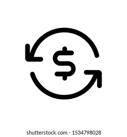 Refund icon from Business Bicolor Set. This isolated flat symbol uses modern corporation light blue and gray colors.