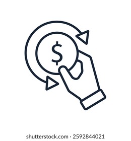refund icon collection .design style with background
