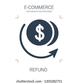 refund icon. high quality filled refund icon on white background. from e commerce collection flat trendy vector refund symbol. use for web and mobile