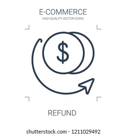 refund icon. high quality line refund icon on white background. from e commerce collection flat trendy vector refund symbol. use for web and mobile