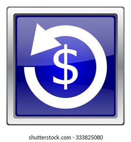 Refund icon. Internet button on white background. EPS10 vector.
