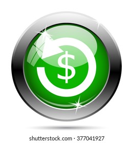 Refund icon. Internet button on white background. EPS10 vector. 