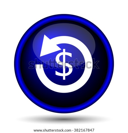 Refund icon. Internet button on white background. EPS10 vector