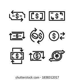 Reembolso icono o logotipo símbolo de signo aislado ilustración vectorial - Colección de iconos vectoriales de estilo negro de alta calidad

