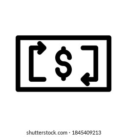 Icono de devolución o logotipo símbolo de señalización aislado ilustración vectorial - iconos vectoriales de estilo negro de alta calidad
