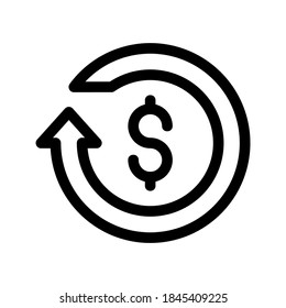 Refund icon or logo isolated sign symbol vector illustration - high quality black style vector icons
