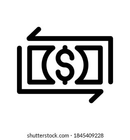 Refund icon or logo isolated sign symbol vector illustration - high quality black style vector icons
