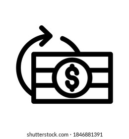 Refund icon or logo isolated sign symbol vector illustration - high quality black style vector icons

