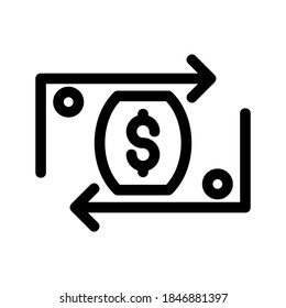 Icono de devolución o logotipo símbolo de señalización aislado ilustración vectorial - iconos vectoriales de estilo negro de alta calidad
