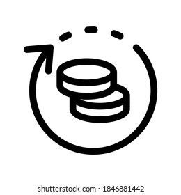 Refund icon or logo isolated sign symbol vector illustration - high quality black style vector icons

