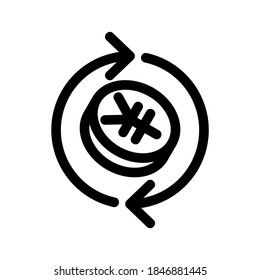 Refund icon or logo isolated sign symbol vector illustration - high quality black style vector icons
