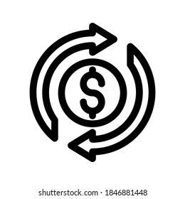 Refund icon or logo isolated sign symbol vector illustration - high quality black style vector icons
