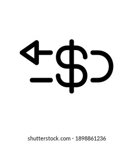 refund icon or logo isolated sign symbol vector illustration - high quality black style vector icons

