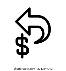 refund icon or logo isolated sign symbol vector illustration - high quality black style vector icons
