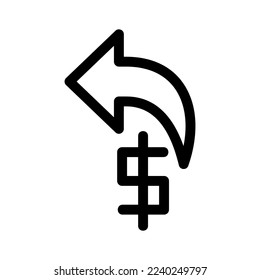 refund icon or logo isolated sign symbol vector illustration - high quality black style vector icons
